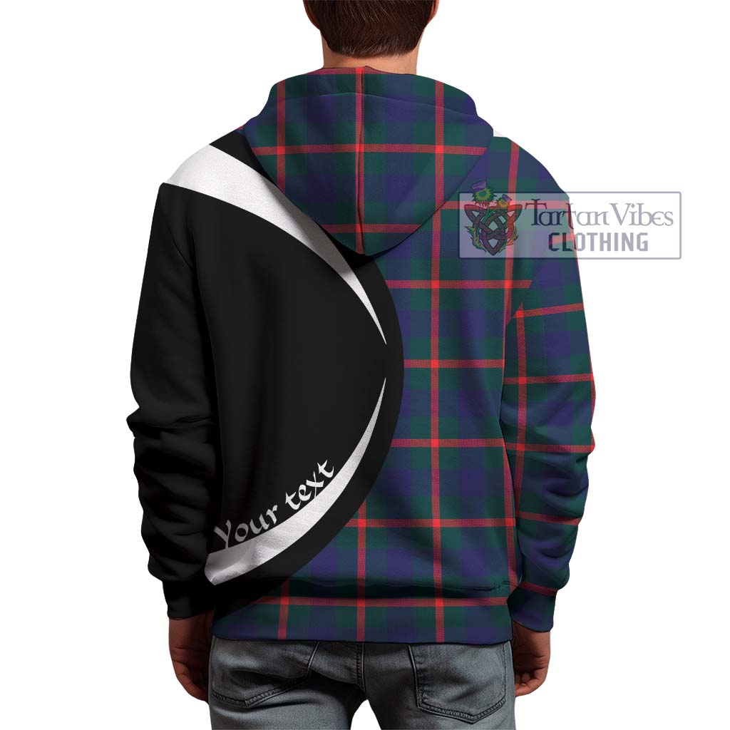 Tartan Vibes Clothing Agnew Modern Tartan Hoodie with Family Crest Circle Style