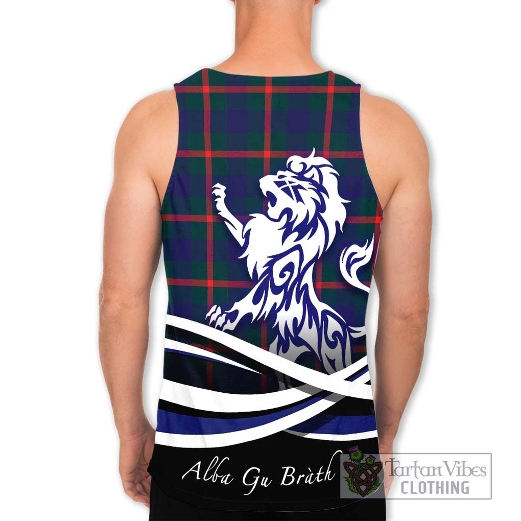 Agnew Tartan Men's Tank Top with Alba Gu Brath Regal Lion Emblem - Tartanvibesclothing Shop