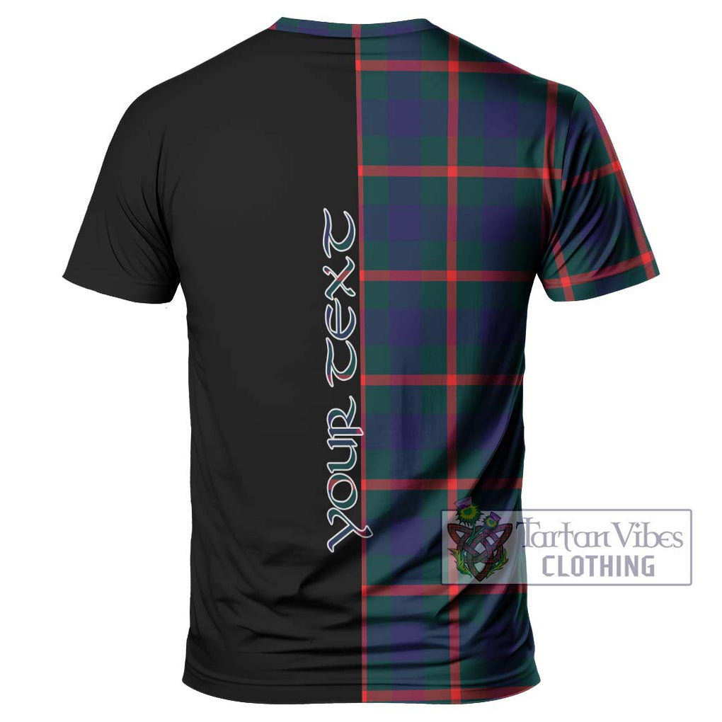 Agnew Tartan T-Shirt with Family Crest and Half Of Me Style - Tartanvibesclothing Shop