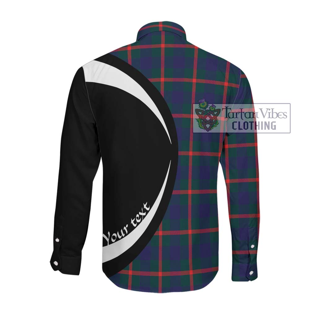 Tartan Vibes Clothing Agnew Modern Tartan Long Sleeve Button Up with Family Crest Circle Style