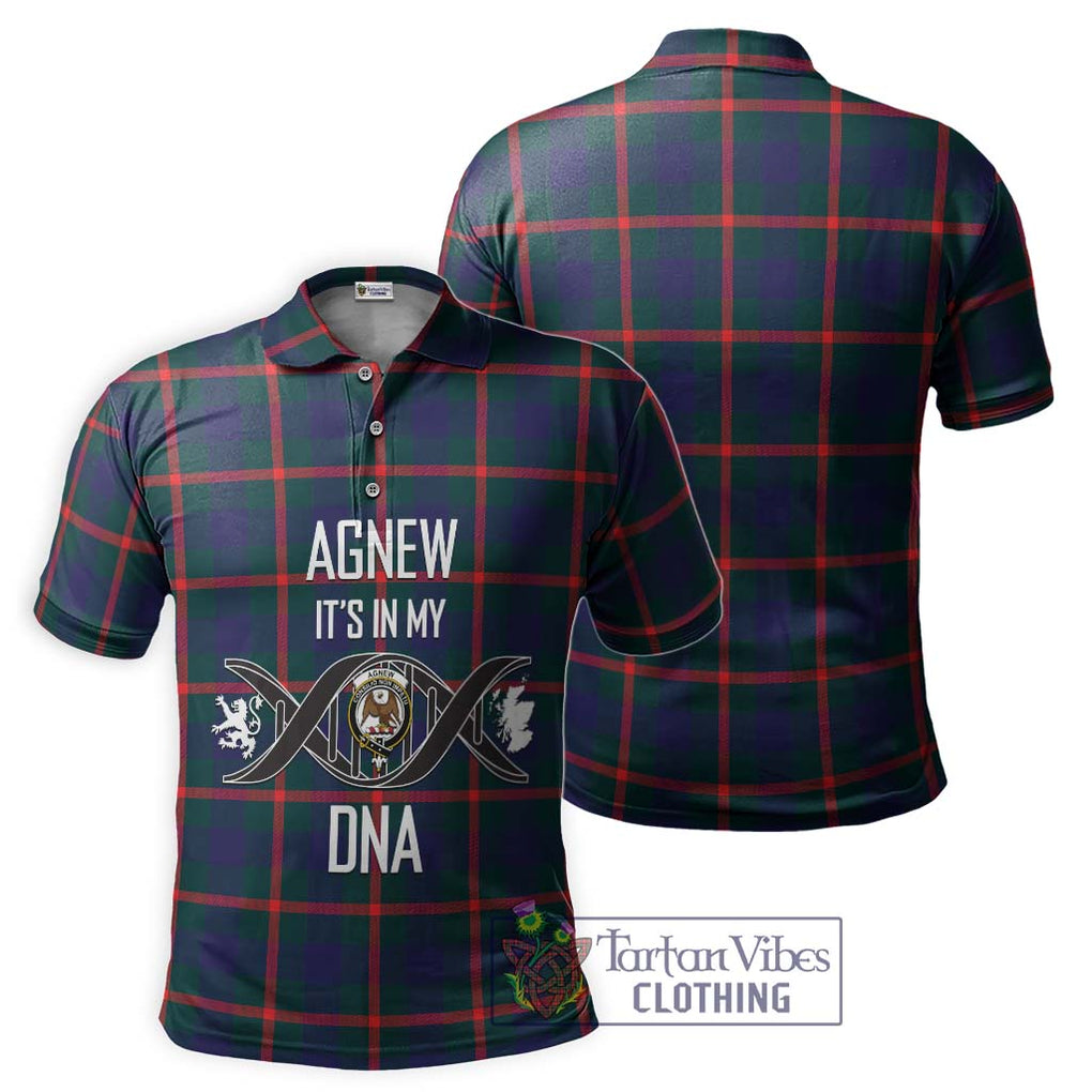 Agnew Tartan Polo Shirt with Family Crest DNA In Me Style - Tartanvibesclothing Shop