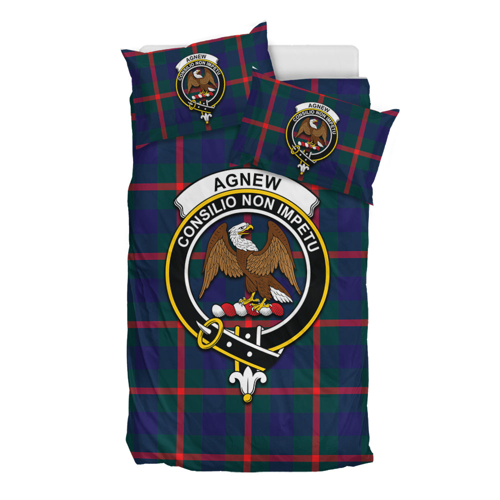 Agnew Tartan Bedding Set with Family Crest - Tartan Vibes Clothing