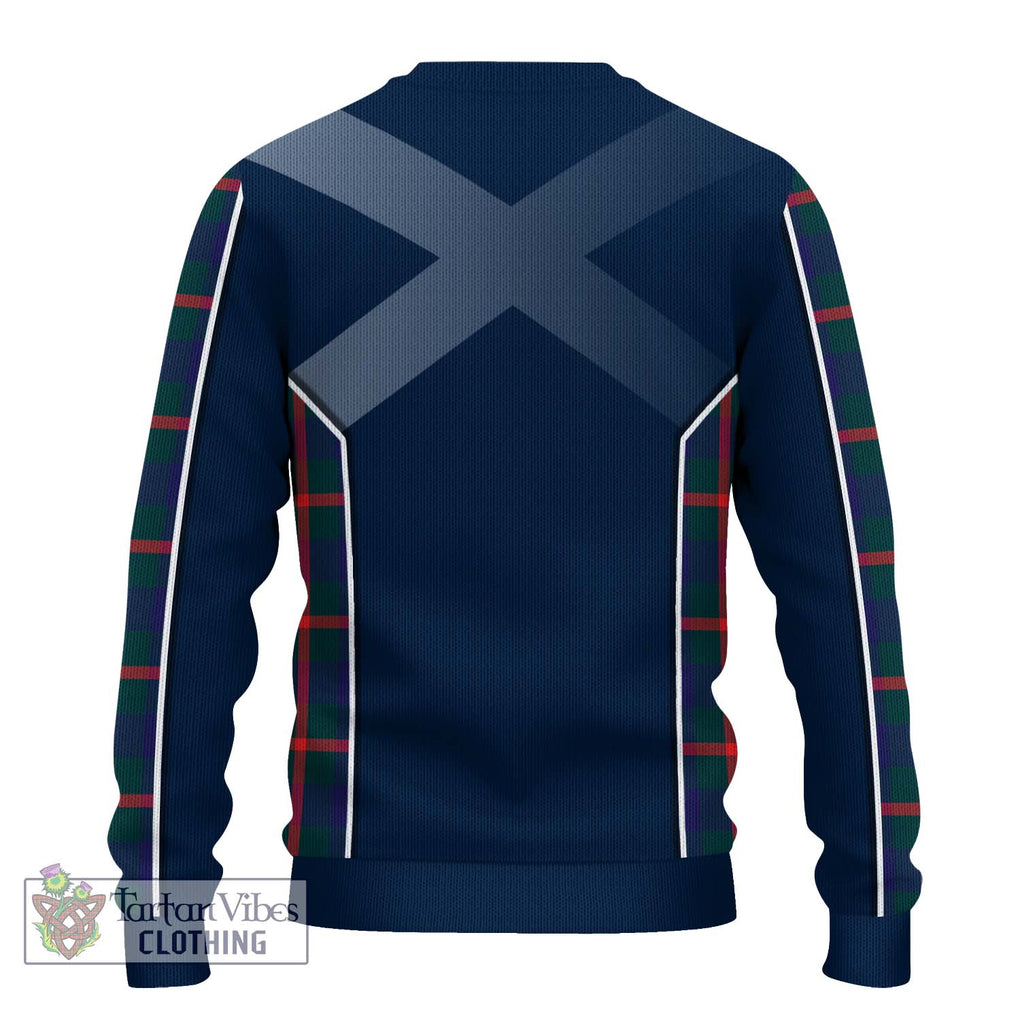 Agnew Tartan Knitted Sweater with Family Crest and Lion Rampant Vibes Sport Style - Tartan Vibes Clothing