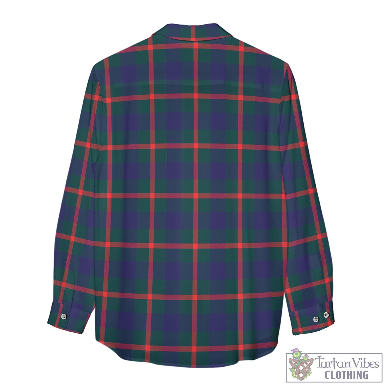 Tartan Vibes Clothing Agnew Modern Tartan Womens Casual Shirt with Family Crest