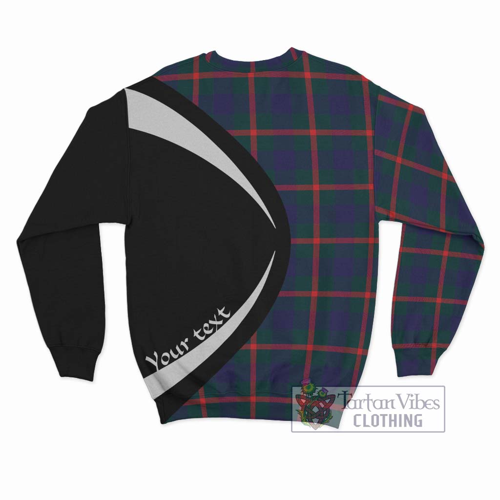 Agnew Tartan Sweatshirt with Family Crest Circle Style - Tartan Vibes Clothing