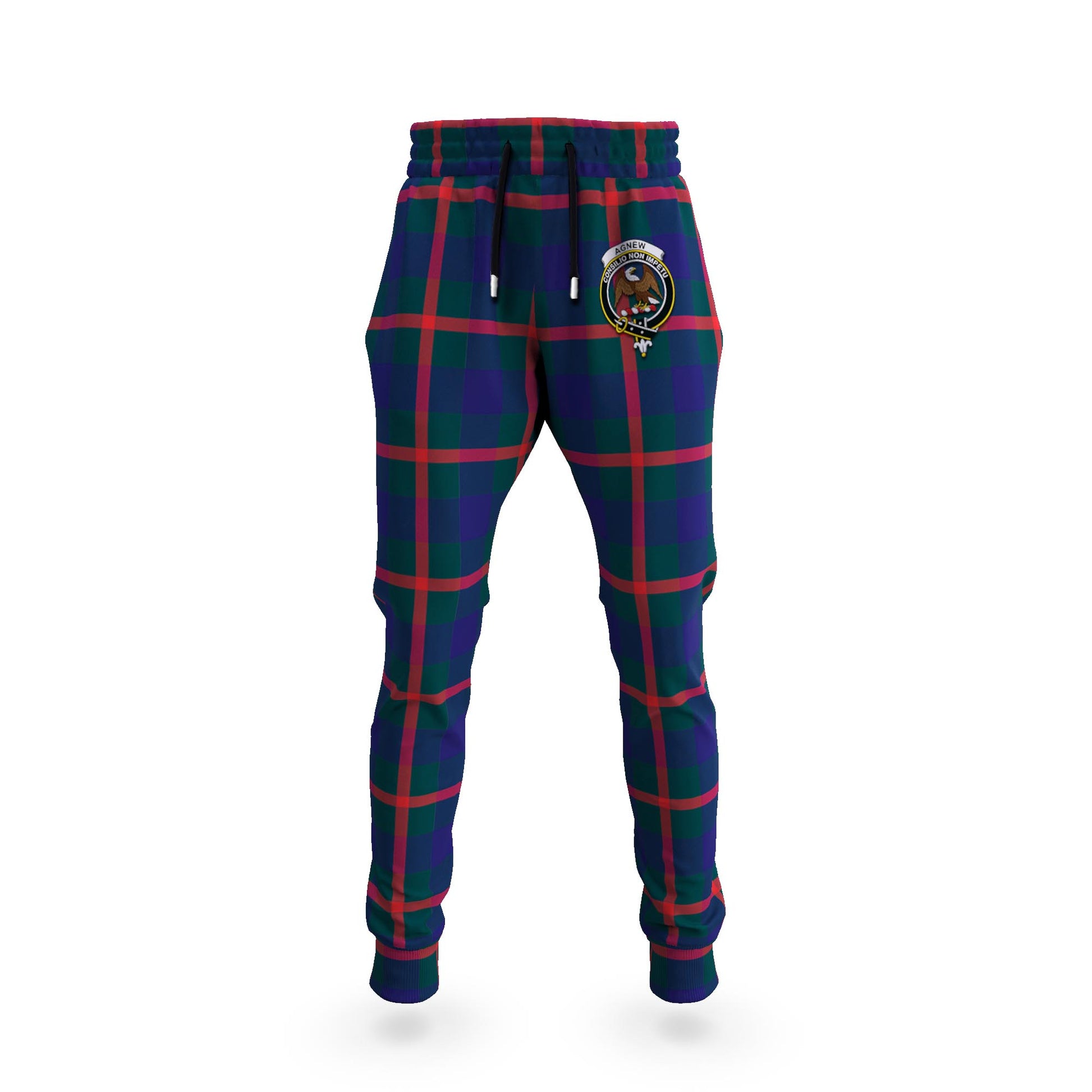 Agnew Tartan Joggers Pants with Family Crest 5XL - Tartan Vibes Clothing