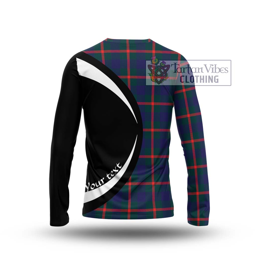 Agnew Tartan Long Sleeve T-Shirt with Family Crest Circle Style - Tartan Vibes Clothing