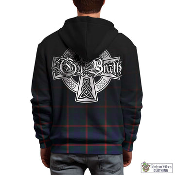 Agnew Tartan Hoodie Featuring Alba Gu Brath Family Crest Celtic Inspired