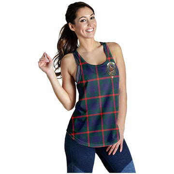 Agnew Tartan Women Racerback Tanks with Family Crest