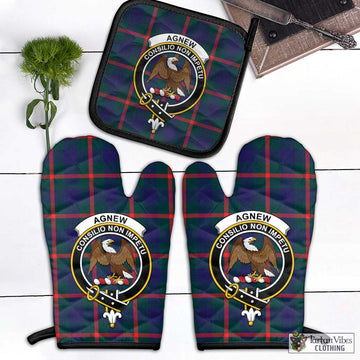 Agnew Tartan Combo Oven Mitt & Pot-Holder with Family Crest