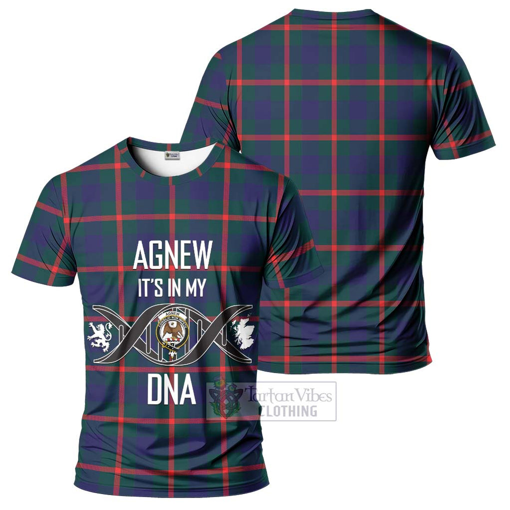 Agnew Tartan T-Shirt with Family Crest DNA In Me Style - Tartan Vibes Clothing