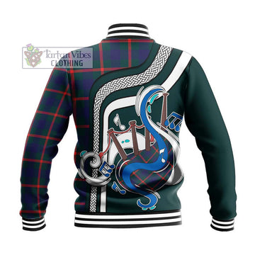 Agnew Tartan Baseball Jacket with Epic Bagpipe Style