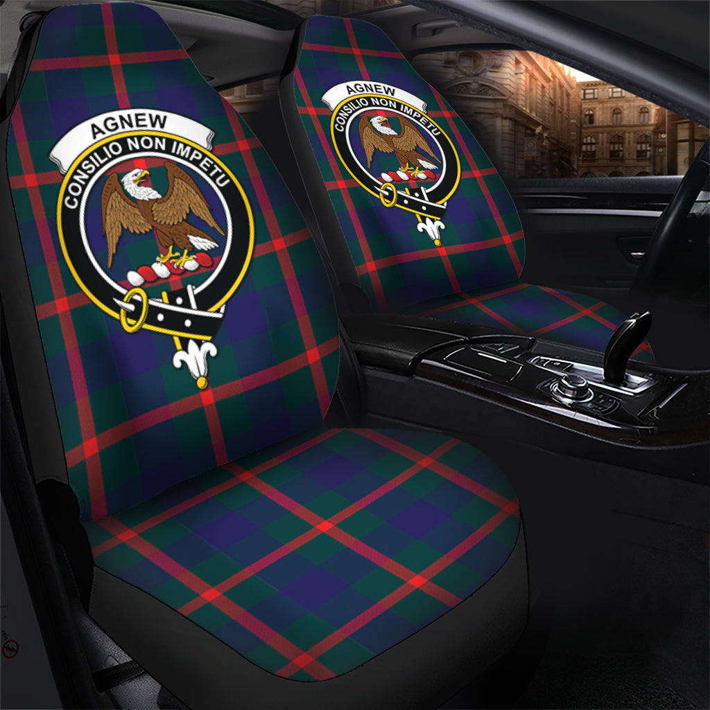 Agnew Modern Tartan Car Seat Cover with Family Crest - Tartanvibesclothing