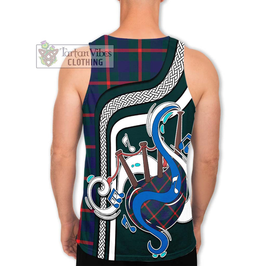 Agnew Tartan Men's Tank Top with Epic Bagpipe Style - Tartanvibesclothing Shop