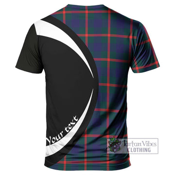 Agnew Tartan T-Shirt with Family Crest Circle Style