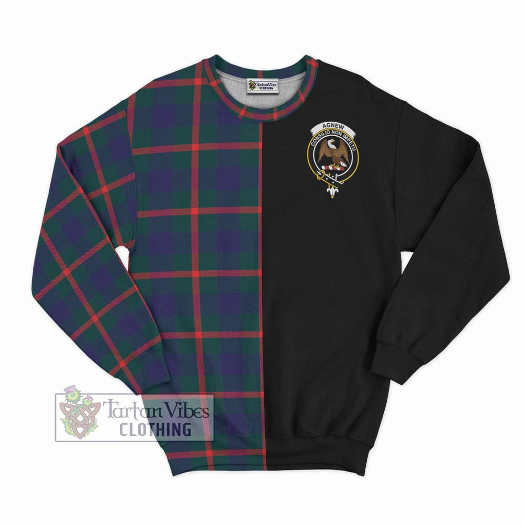 Agnew Tartan Sweatshirt with Family Crest and Half Of Me Style - Tartanvibesclothing Shop