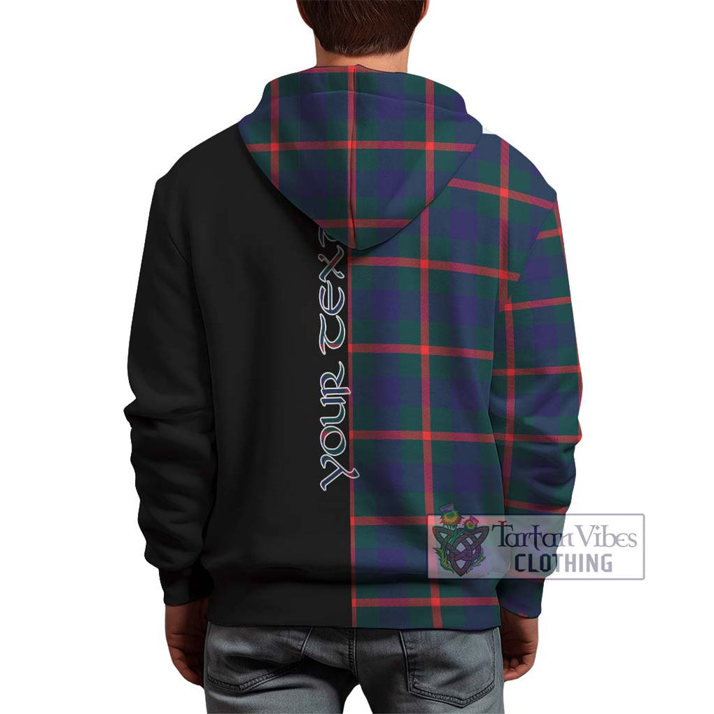 Agnew Tartan Hoodie with Family Crest and Half Of Me Style - Tartanvibesclothing Shop