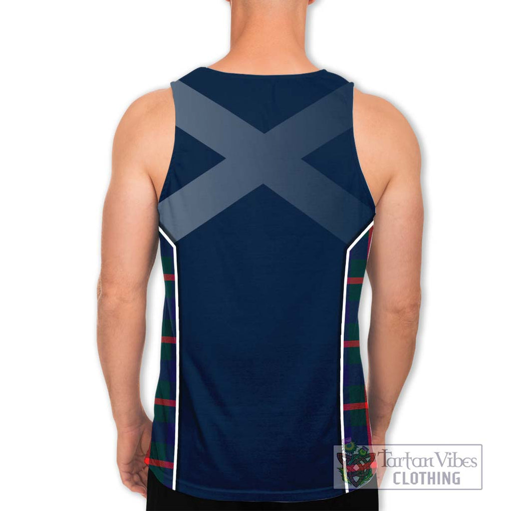 Agnew Tartan Men's Tank Top with Family Crest and Lion Rampant Vibes Sport Style - Tartan Vibes Clothing