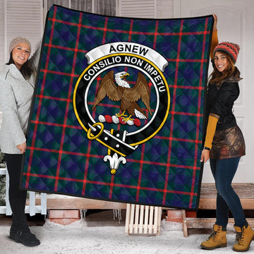 Agnew Tartan Quilt with Family Crest