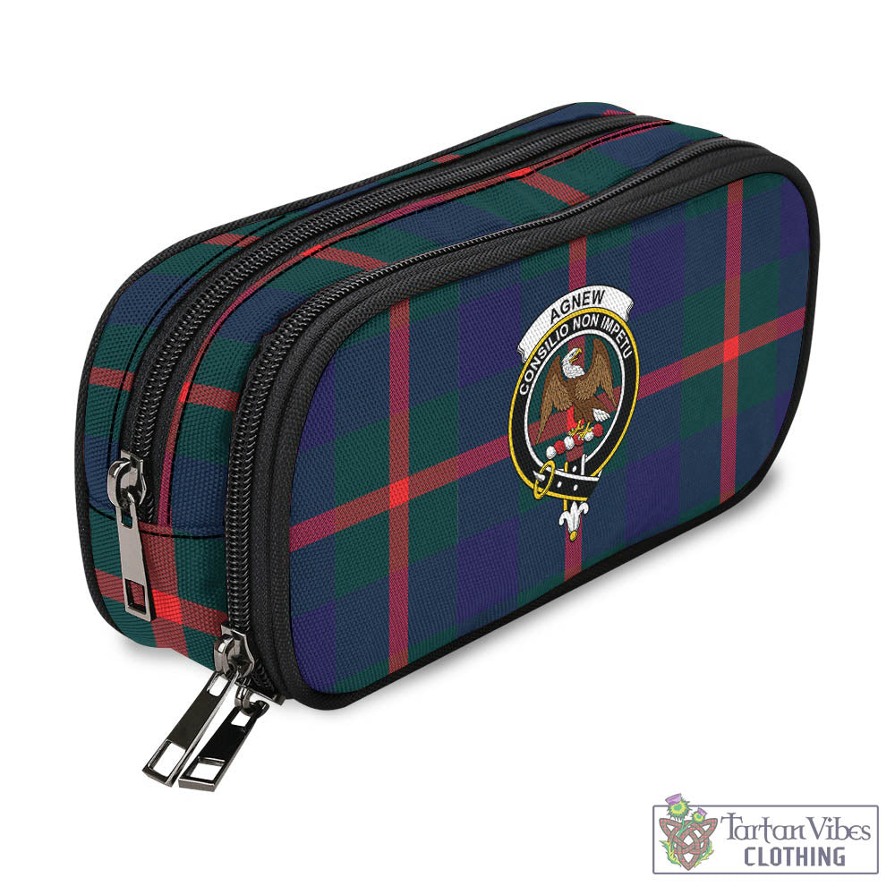 Tartan Vibes Clothing Agnew Modern Tartan Pen and Pencil Case with Family Crest