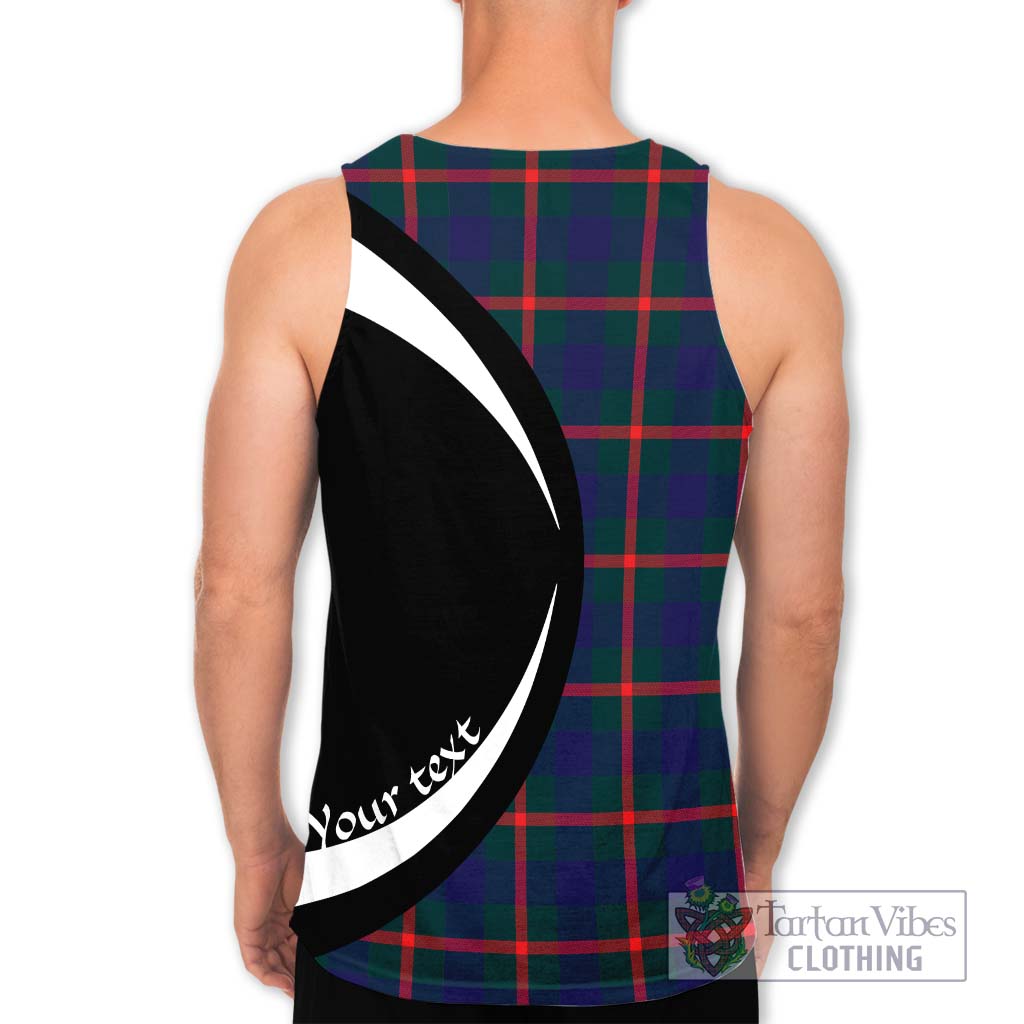 Agnew Tartan Men's Tank Top with Family Crest Circle Style - Tartan Vibes Clothing