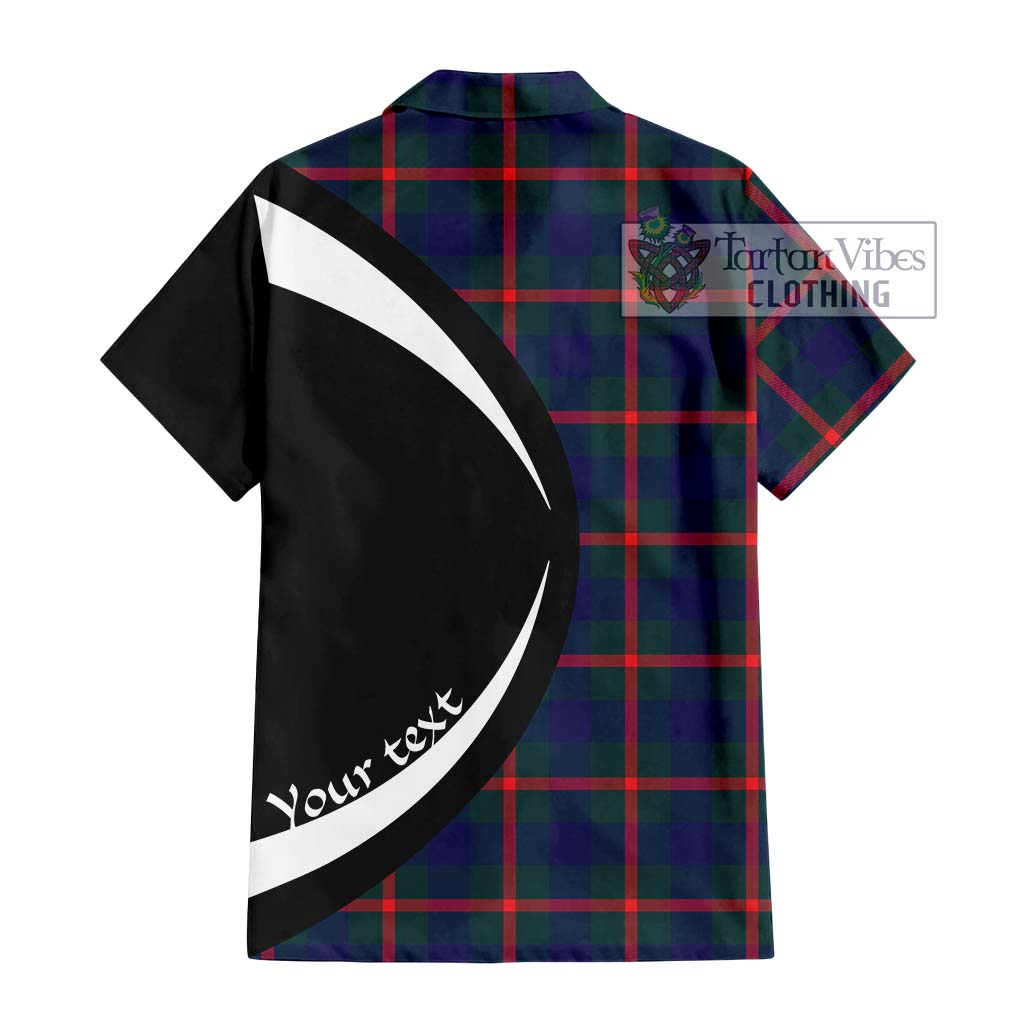 Agnew Tartan Hawaiian Shirt with Family Crest Circle Style - Tartan Vibes Clothing