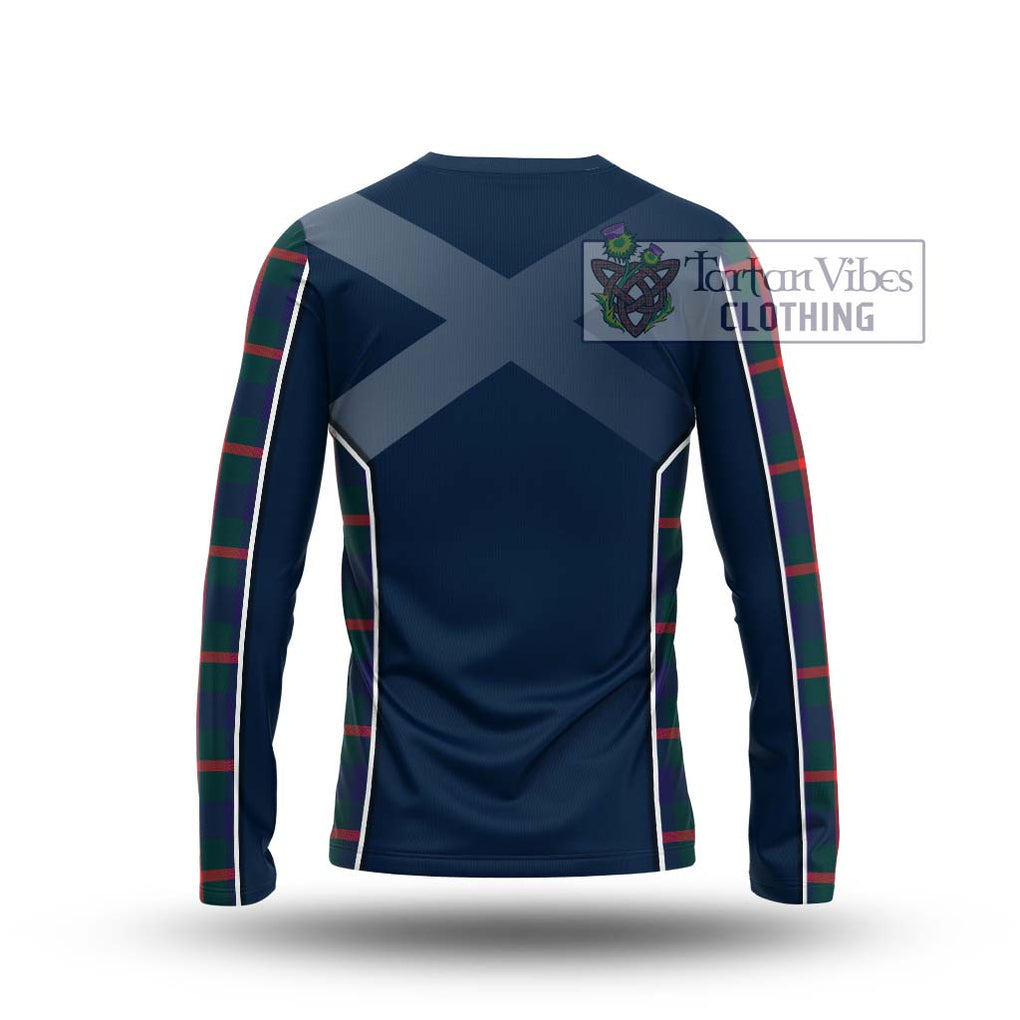 Agnew Tartan Long Sleeve T-Shirt with Family Crest and Lion Rampant Vibes Sport Style - Tartan Vibes Clothing