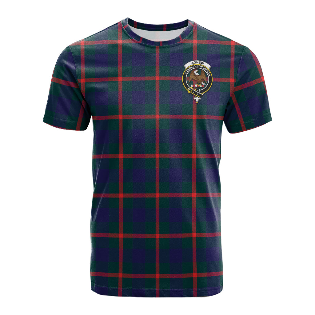 Agnew Tartan T-Shirt with Family Crest - Tartan Vibes Clothing