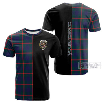 Agnew Tartan Cotton T-shirt with Family Crest and Half Of Me Style