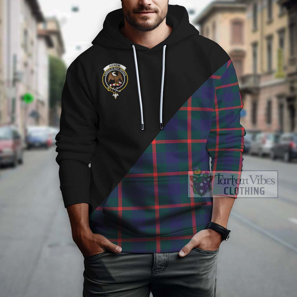 Agnew Tartan Hoodie with Family Crest and Military Logo Style - Tartanvibesclothing Shop