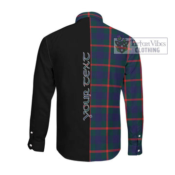 Agnew Tartan Long Sleeve Button Shirt with Family Crest and Half Of Me Style