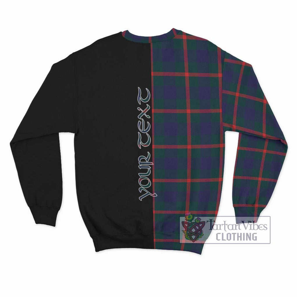 Agnew Tartan Sweatshirt with Family Crest and Half Of Me Style - Tartanvibesclothing Shop