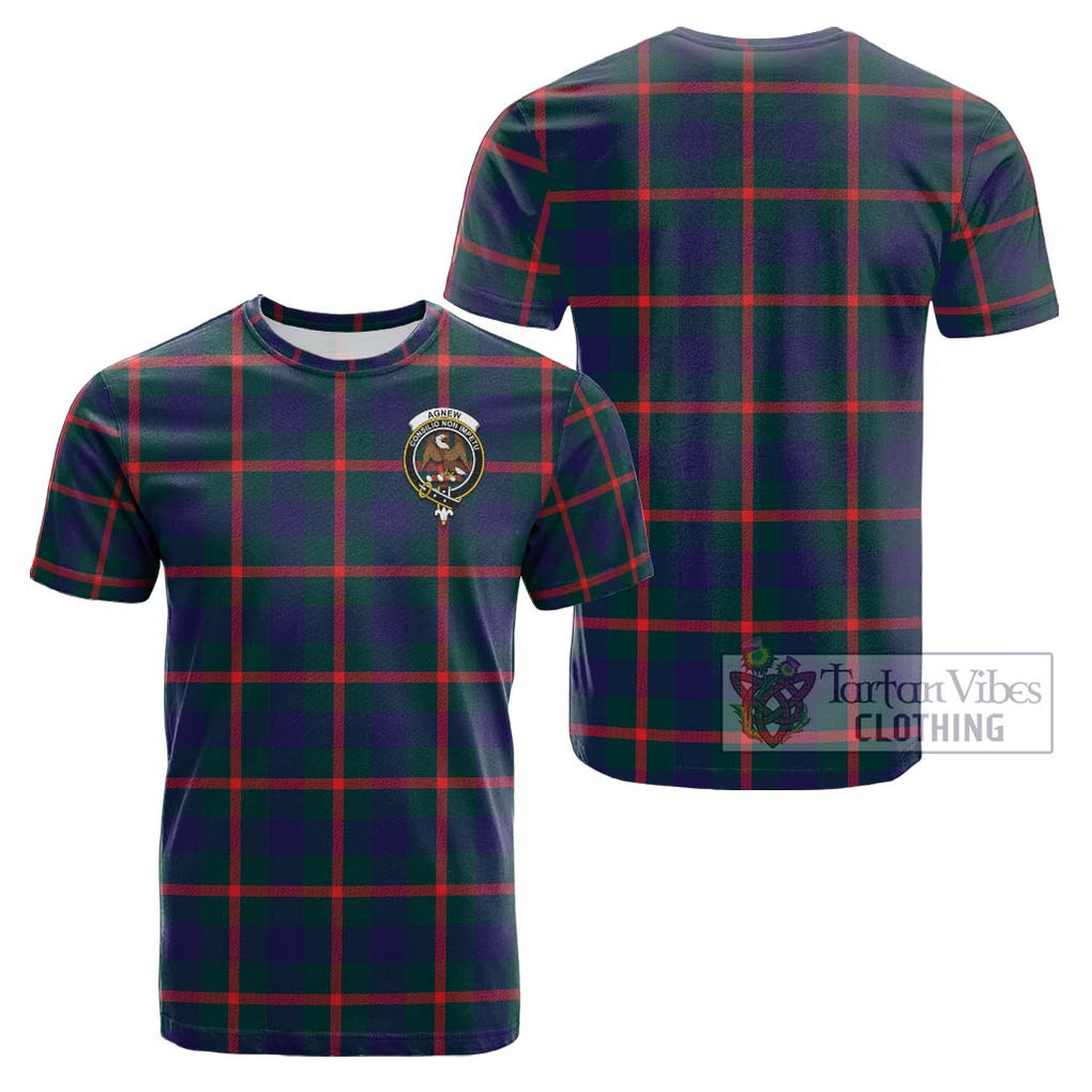 Agnew Tartan Cotton T-Shirt with Family Crest Kid's Shirt - Tartanvibesclothing Shop