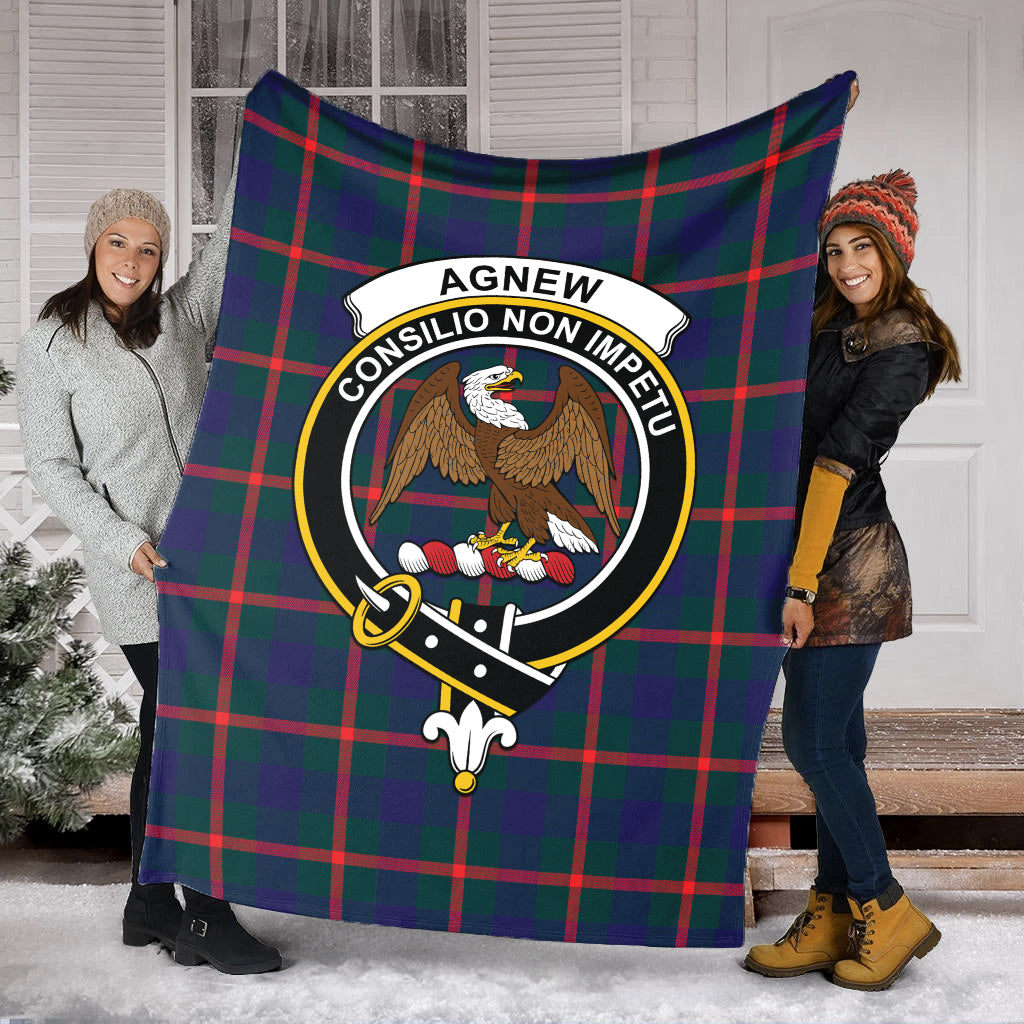 Agnew Tartan Blanket with Family Crest - Tartan Vibes Clothing