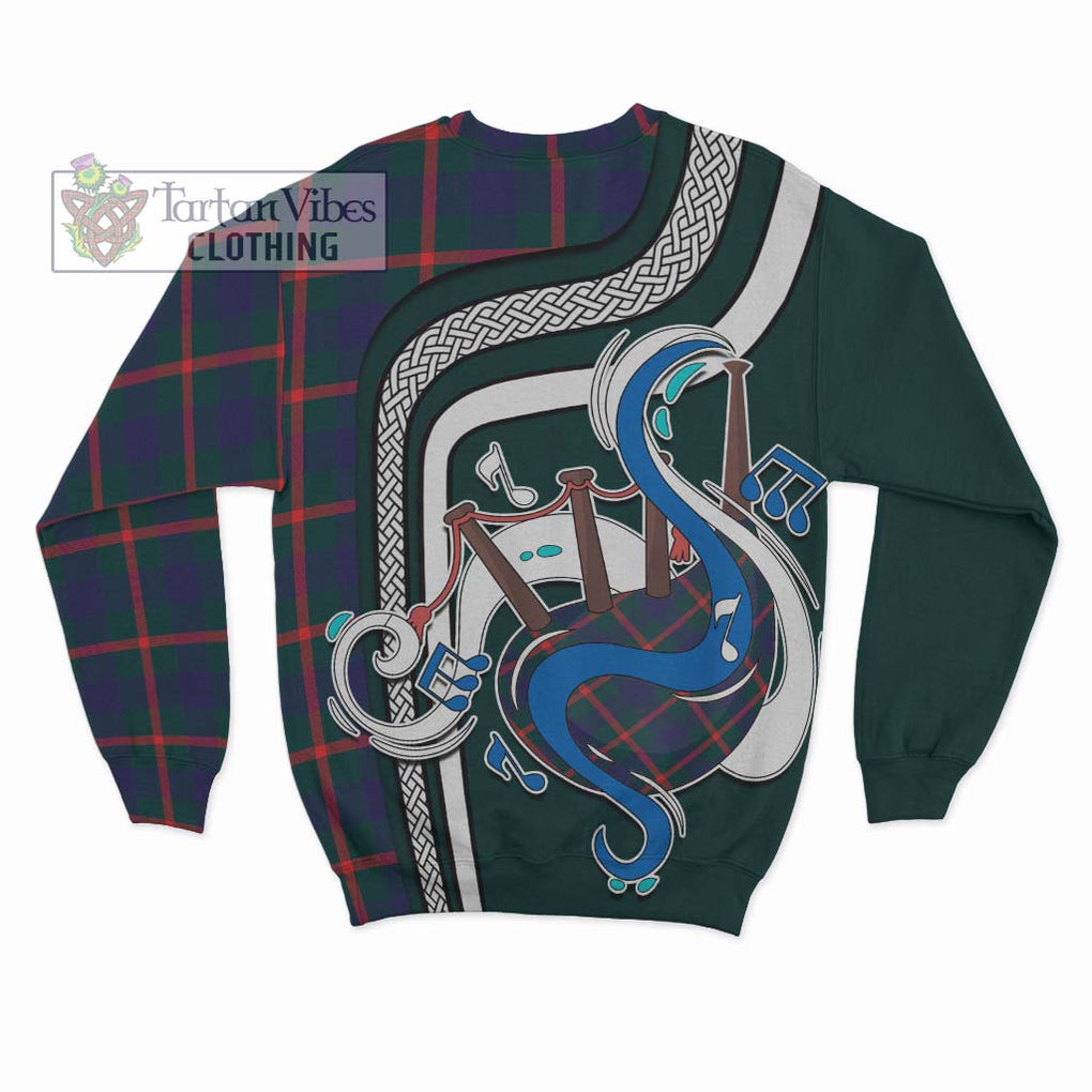 Agnew Tartan Sweatshirt with Epic Bagpipe Style - Tartanvibesclothing Shop