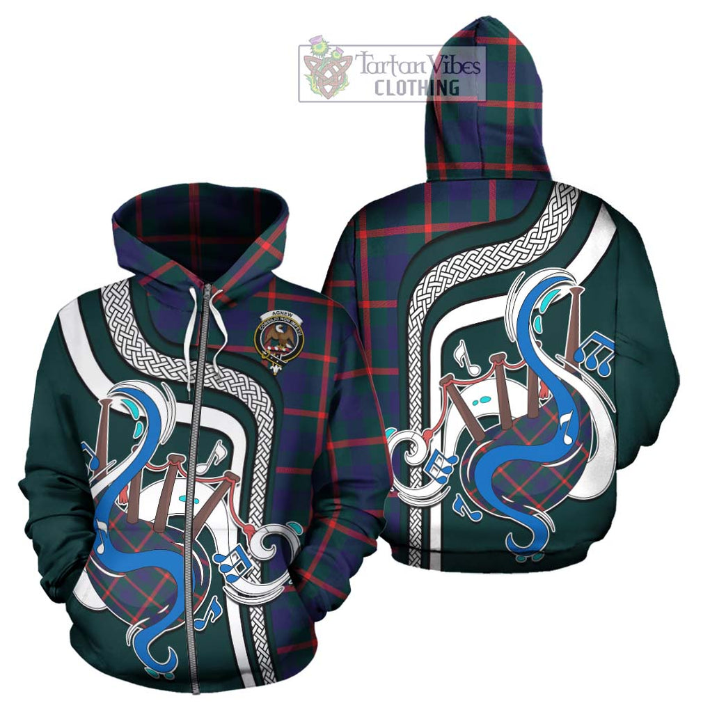 Agnew Tartan Hoodie with Epic Bagpipe Style - Tartanvibesclothing Shop