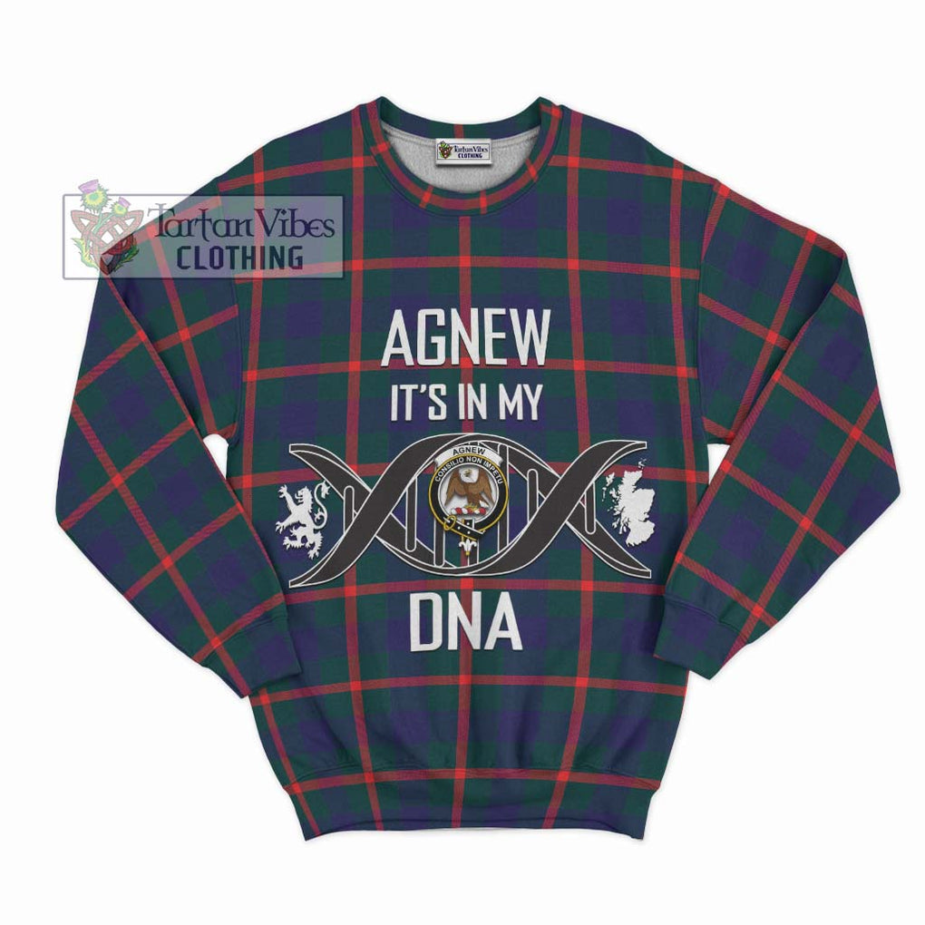 Agnew Tartan Sweatshirt with Family Crest DNA In Me Style - Tartanvibesclothing Shop