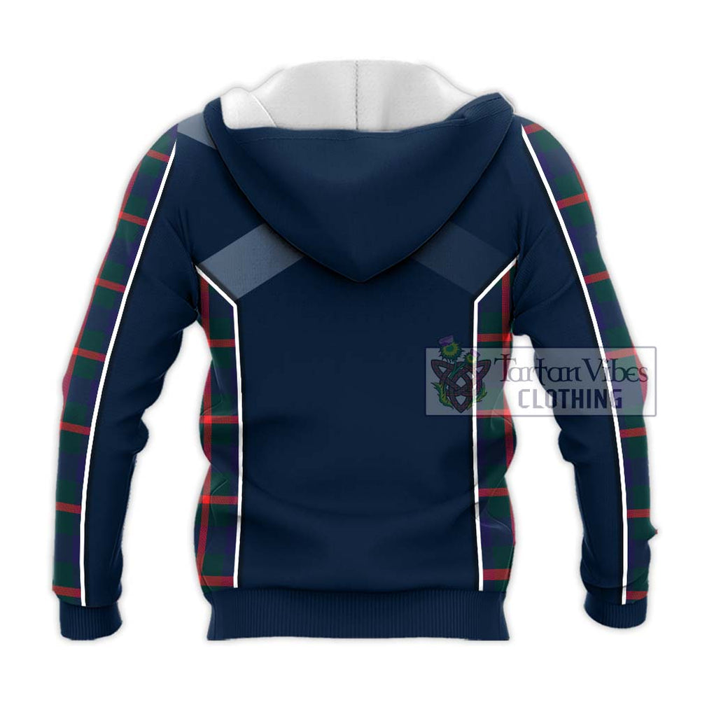 Agnew Tartan Knitted Hoodie with Family Crest and Lion Rampant Vibes Sport Style - Tartan Vibes Clothing