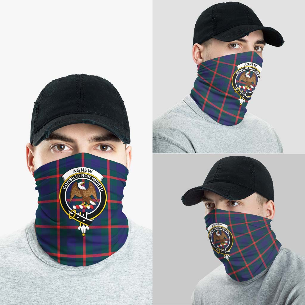 Agnew Modern Tartan Neck Gaiters, Tartan Bandanas, Tartan Head Band with Family Crest