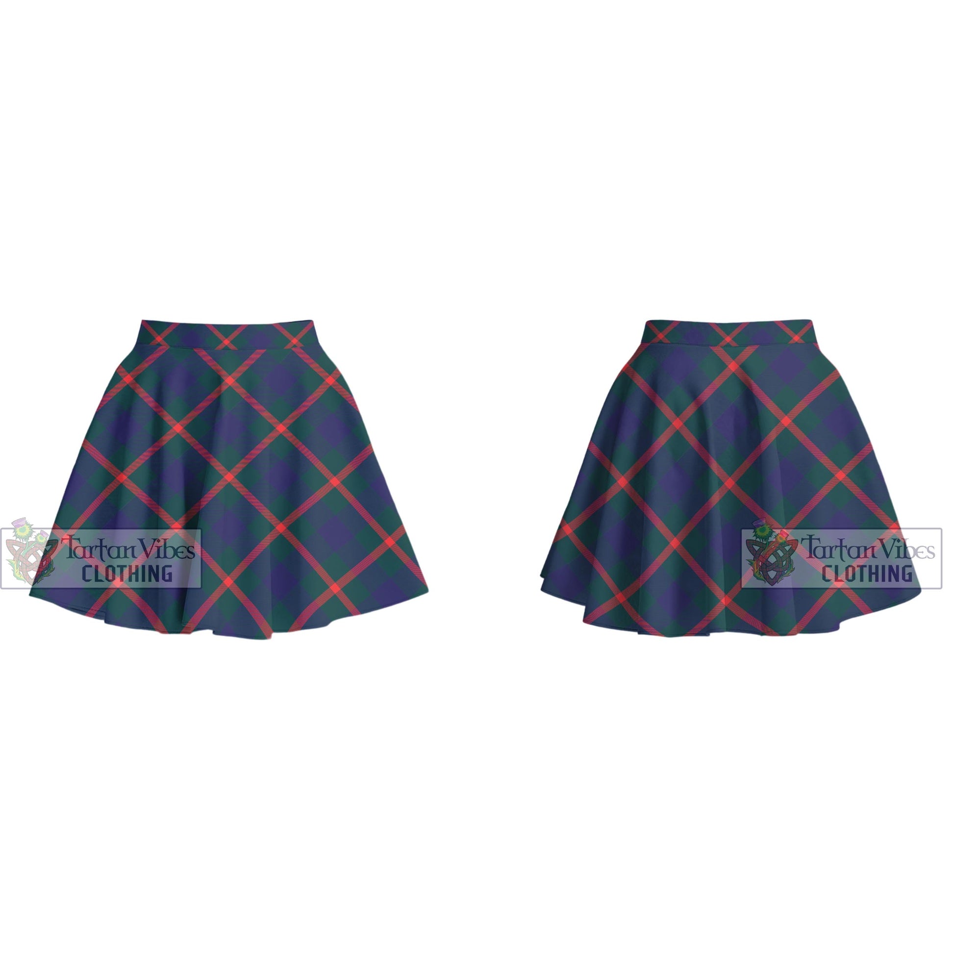 Tartan Vibes Clothing Agnew Modern Tartan Women's Plated Mini Skirt