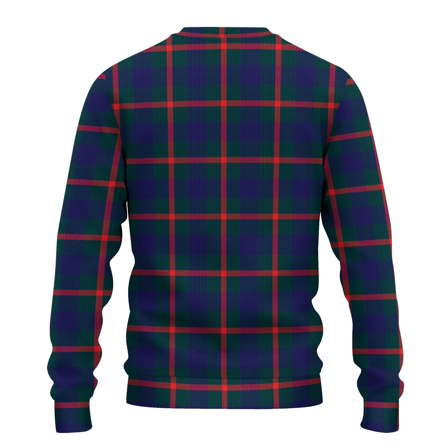 Agnew Modern Tartan Knitted Sweater with Family Crest - Tartanvibesclothing