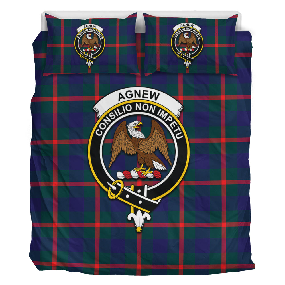 Agnew Tartan Bedding Set with Family Crest - Tartan Vibes Clothing