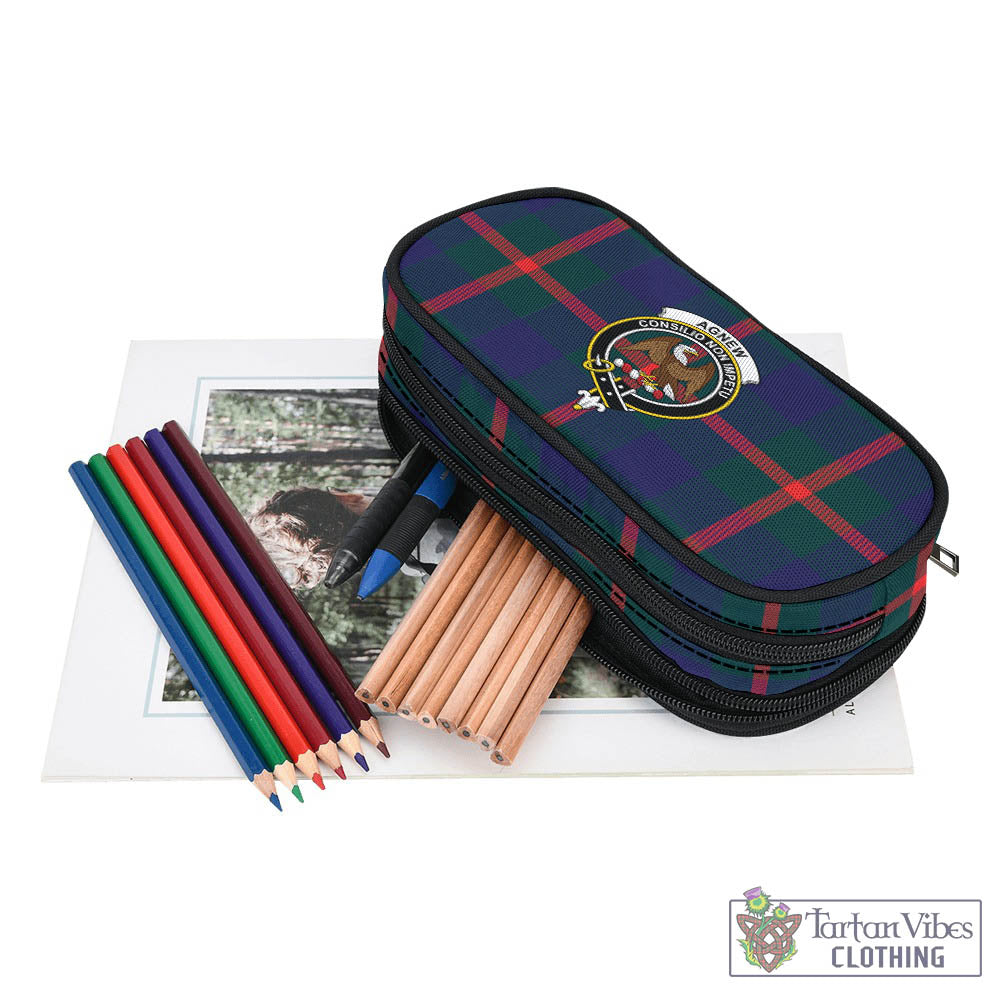 Tartan Vibes Clothing Agnew Modern Tartan Pen and Pencil Case with Family Crest