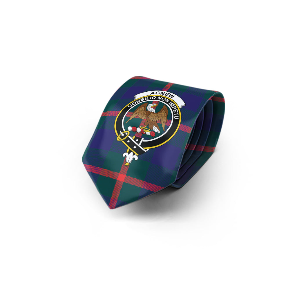 Agnew Tartan Classic Necktie with Family Crest - Tartan Vibes Clothing