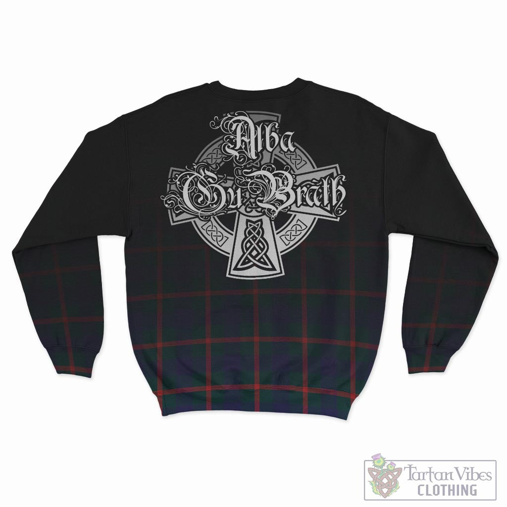 Tartan Vibes Clothing Agnew Modern Tartan Sweatshirt Featuring Alba Gu Brath Family Crest Celtic Inspired