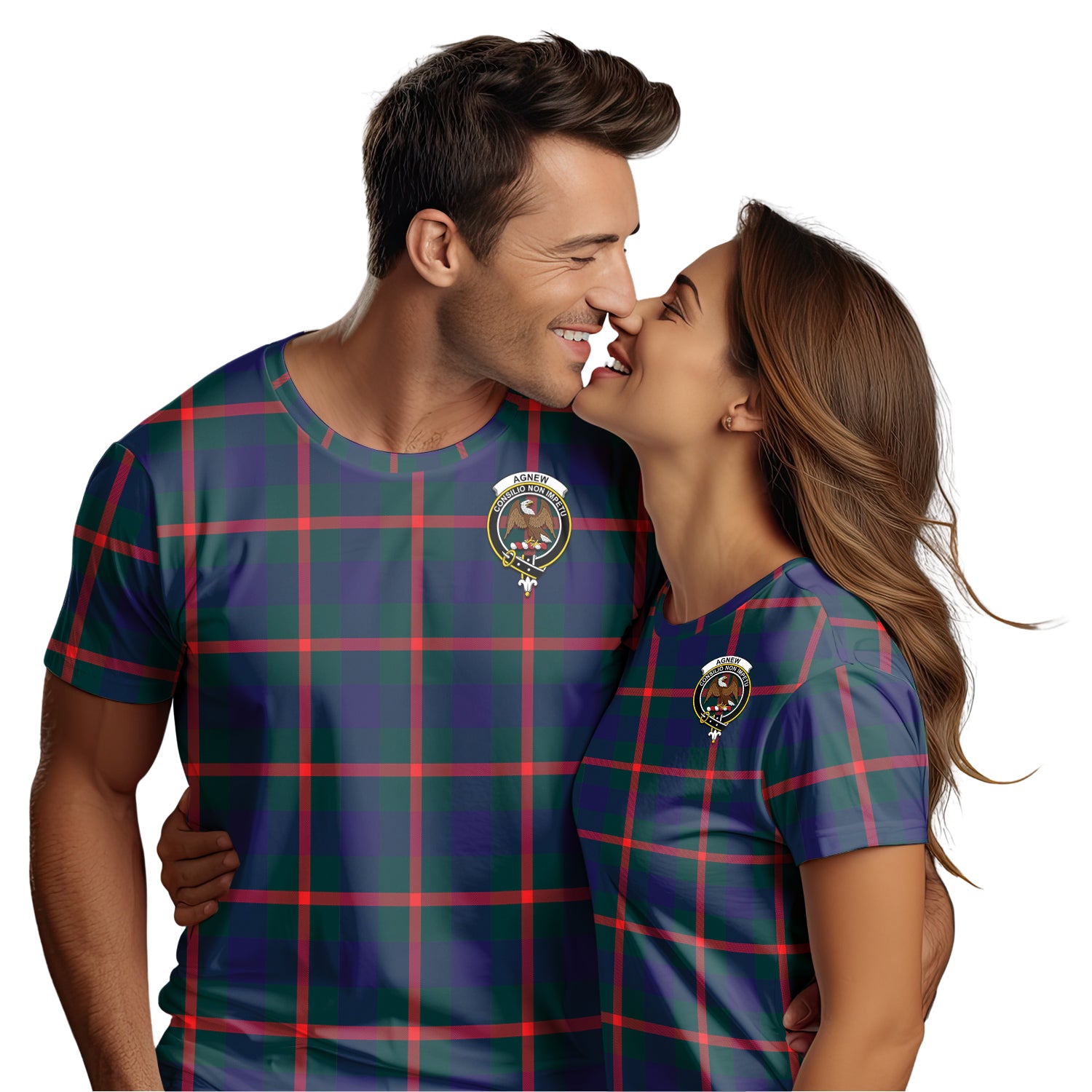 Agnew Tartan T-Shirt with Family Crest - Tartan Vibes Clothing