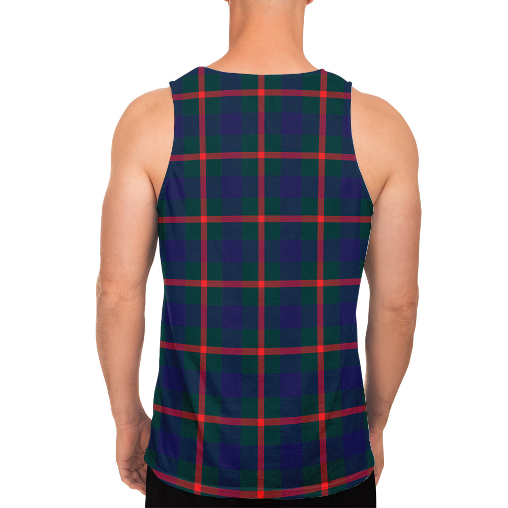 Agnew Modern Tartan Mens Tank Top with Family Crest - Tartanvibesclothing