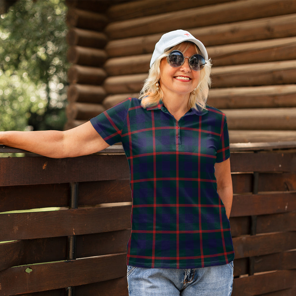 Agnew Modern Tartan Polo Shirt For Women - Tartanvibesclothing