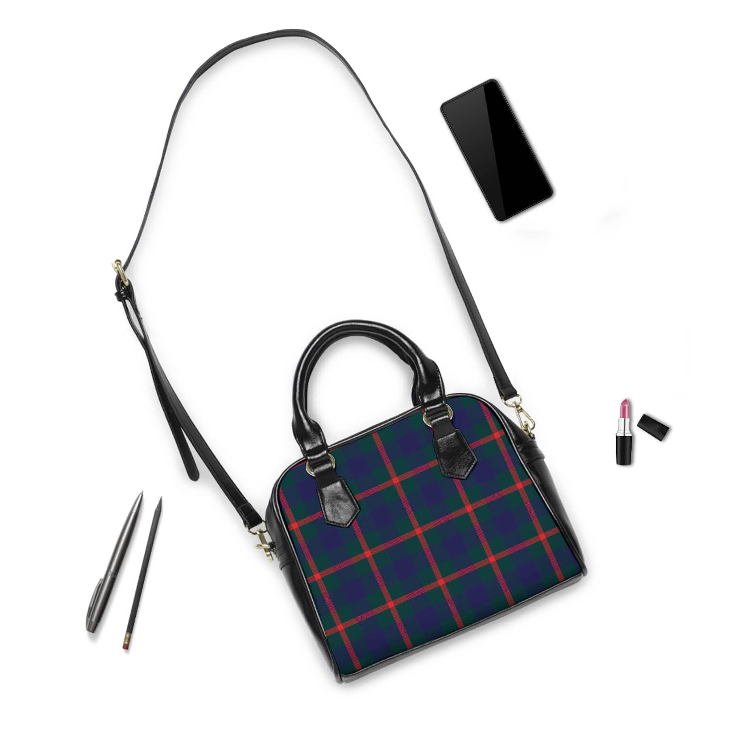 Agnew Modern Tartan Shoulder Handbags - Tartanvibesclothing