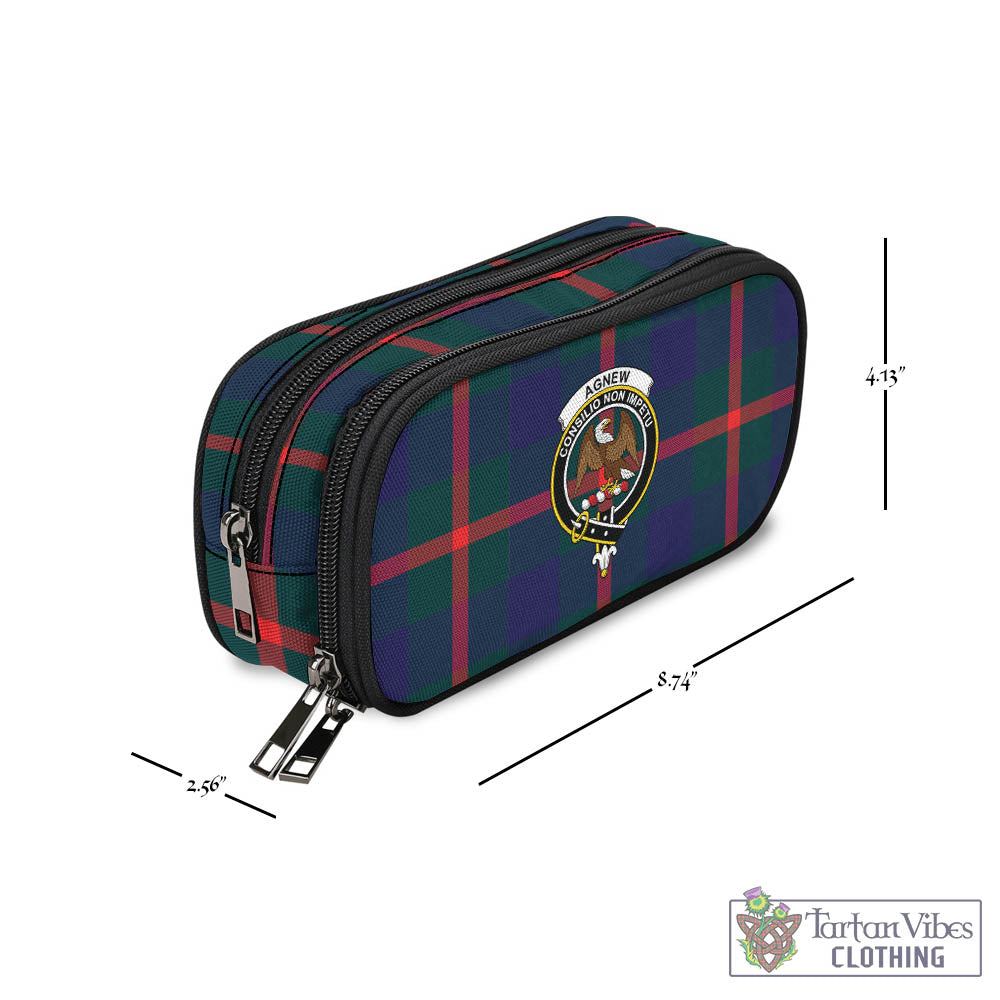 Tartan Vibes Clothing Agnew Modern Tartan Pen and Pencil Case with Family Crest